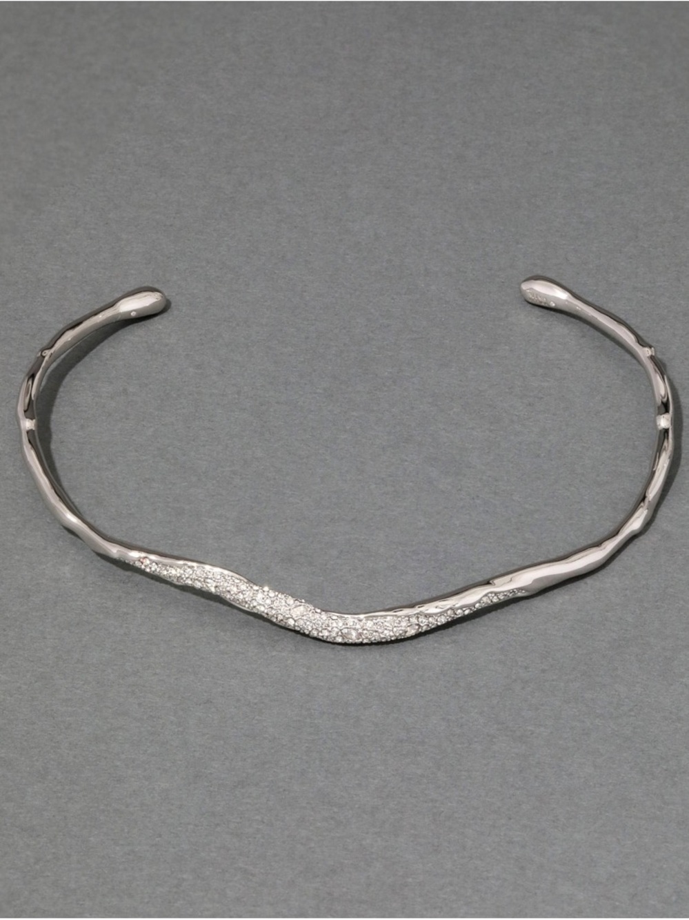 Alexis Bittar Solanales Silver Crystal Skinny Collar - Picture 3 of 7
